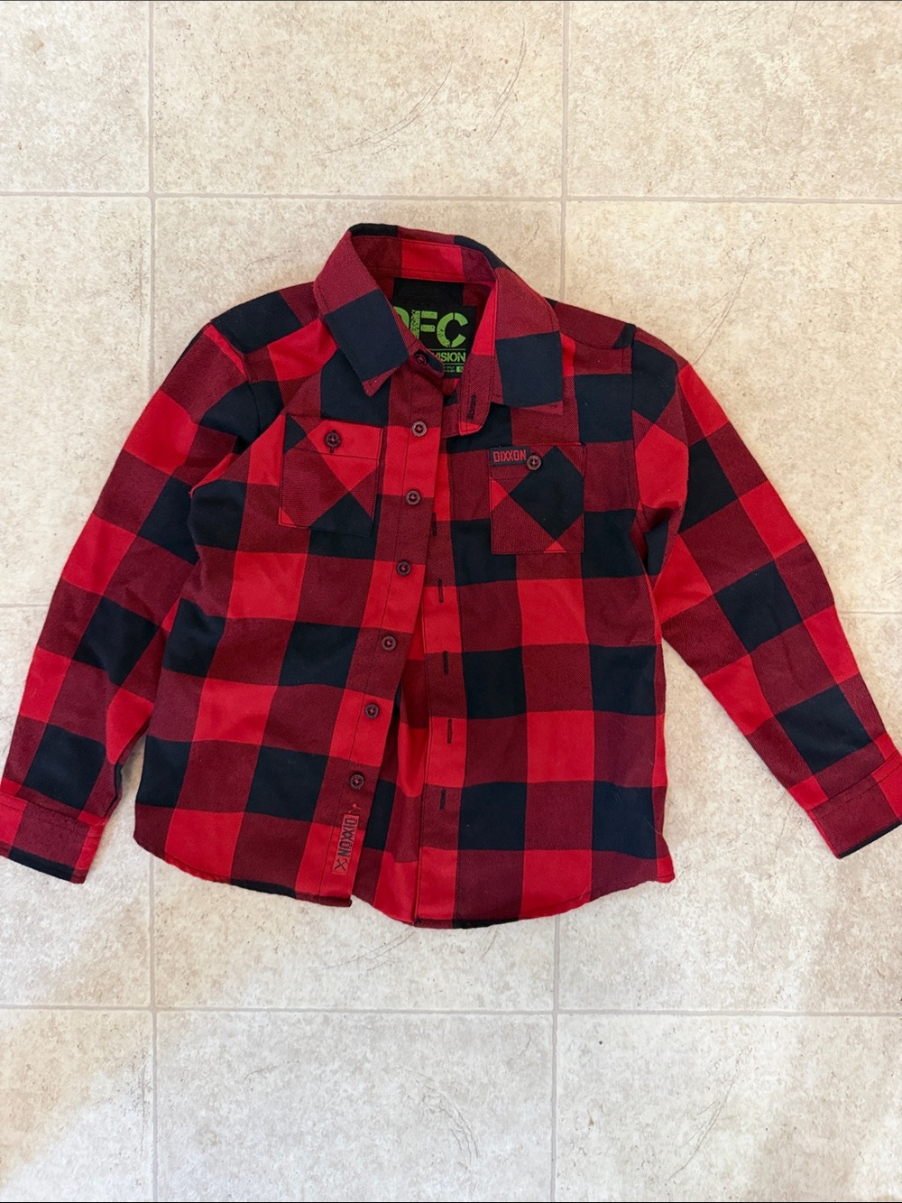 DIXXON Kids Red and Black Buffalo Plaid Button-Down Shirt RedRum